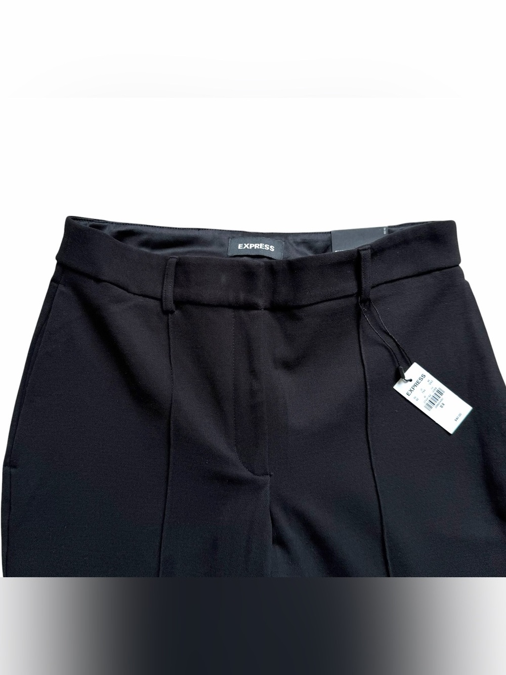 Express Womens 10 High Rise Flare Stretch Dress Pants Black Trouser Workwear NWT - Picture 2 of 8
